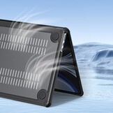 MacBook Pro 13 inch (2016-2022) Armor Pattern cover hoes - Zwart - Model A1706 / A1708 / A1989 / A2159 / A2251 / A2289 / A2338 / A2682