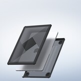 MacBook Pro 14 inch (2021-2024) Armor Pattern cover hoes - Zwart - Model A2442 / A2779 / A2918 / A2992 / A3112 / A3185 / A3401