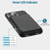 iPhone 16 Pro Max Powerbank hoesje 7000 mAh hoes - Zwart