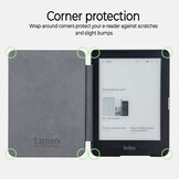 Kobo Clara HD hoes (6 inch) Leren sleepcover - Zwart - Model N249