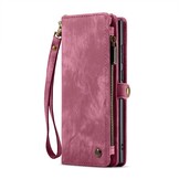 Samsung Galaxy S25 Ultra Vintage 2 in 1 portemonnee hoes - Rood - Model SM-S938