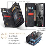 Samsung Galaxy S25 Vintage 2 in 1 portemonnee hoes - Zwart - Model SM-S931