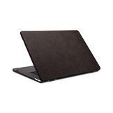 MacBook Air 13 inch (2022-2025) Leren cover hoes - Donkerbruin - Model A2681 / A3113 / A3240