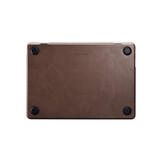 MacBook Air 13 inch (2022-2026) Leren cover hoes - Coffee