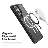 Samsung Galaxy S25 Ultra hoesje – slanke backcover met volledige MagSafe ondersteuning - Zwart - Model SM-S938