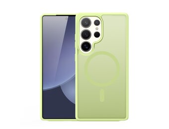 Dux Ducis Yind Samsung Galaxy S25 Ultra hoesje – slanke backcover met MagSafe ondersteuning - Lime Groen