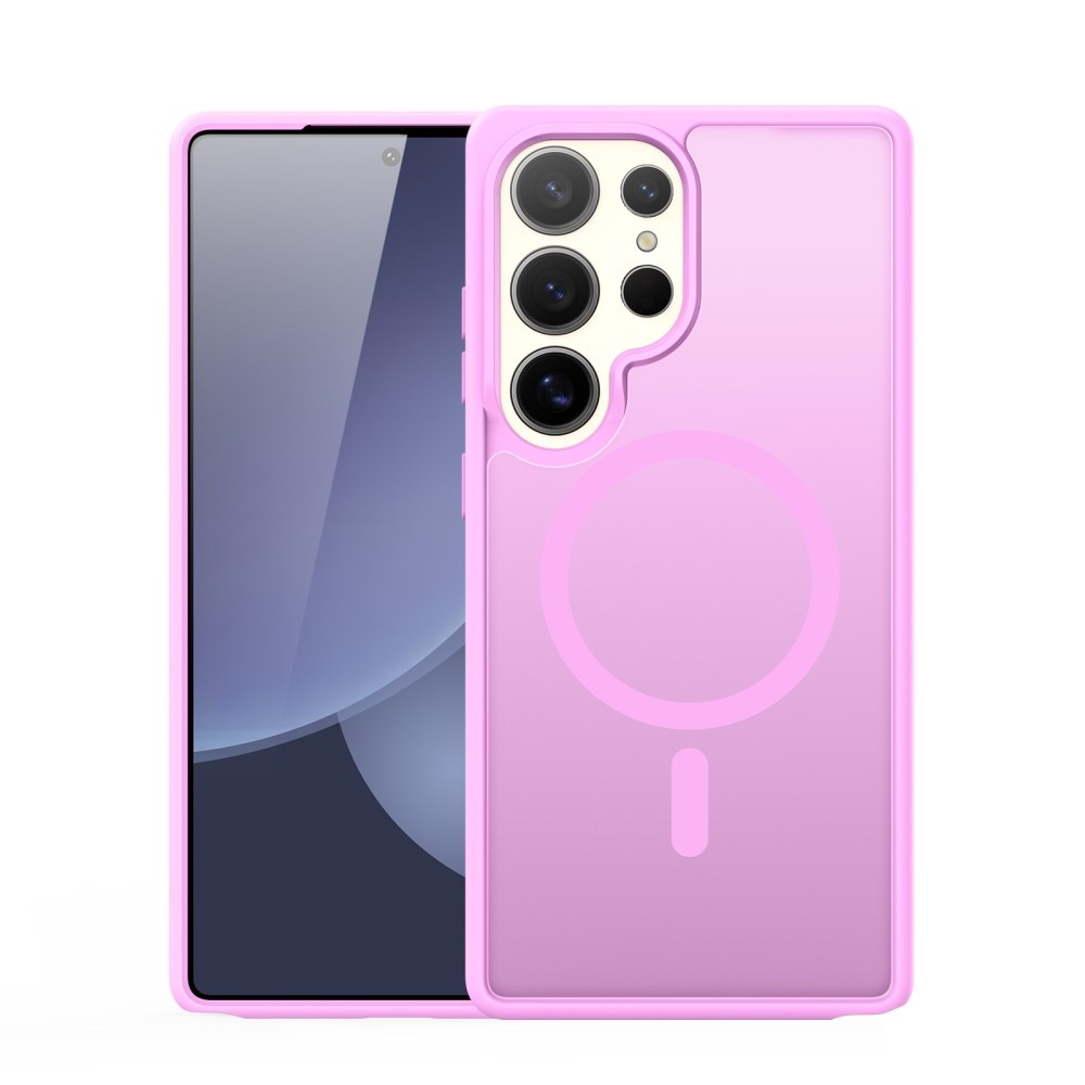 Samsung Galaxy S25 Ultra hoesje – slanke backcover met volledige MagSafe ondersteuning - Lichtroze - Model SM-S938