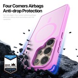 Samsung Galaxy S25 Ultra hoesje – slanke backcover met volledige MagSafe ondersteuning - Lichtroze - Model SM-S938