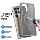 Samsung Galaxy S25 Ultra hoesje – slanke backcover met volledige MagSafe ondersteuning - Grijs - Model SM-S938