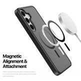 Samsung Galaxy S25 Plus hoesje – slanke backcover met volledige MagSafe ondersteuning - Zwart - Model SM-S936