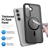 Samsung Galaxy S25 Plus hoesje – slanke backcover met volledige MagSafe ondersteuning - Zwart - Model SM-S936