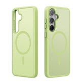 Samsung Galaxy S25 Plus hoesje – slanke backcover met volledige MagSafe ondersteuning - Lime Groen - Model SM-S936