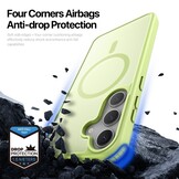 Samsung Galaxy S25 Plus hoesje – slanke backcover met volledige MagSafe ondersteuning - Lime Groen - Model SM-S936