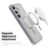 Samsung Galaxy S25 hoesje – slanke backcover met volledige MagSafe ondersteuning - Grijs - Model SM-S931