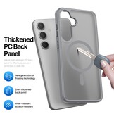 Samsung Galaxy S25 hoesje – slanke backcover met volledige MagSafe ondersteuning - Grijs - Model SM-S931