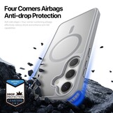 Samsung Galaxy S25 hoesje – slanke backcover met volledige MagSafe ondersteuning - Grijs - Model SM-S931