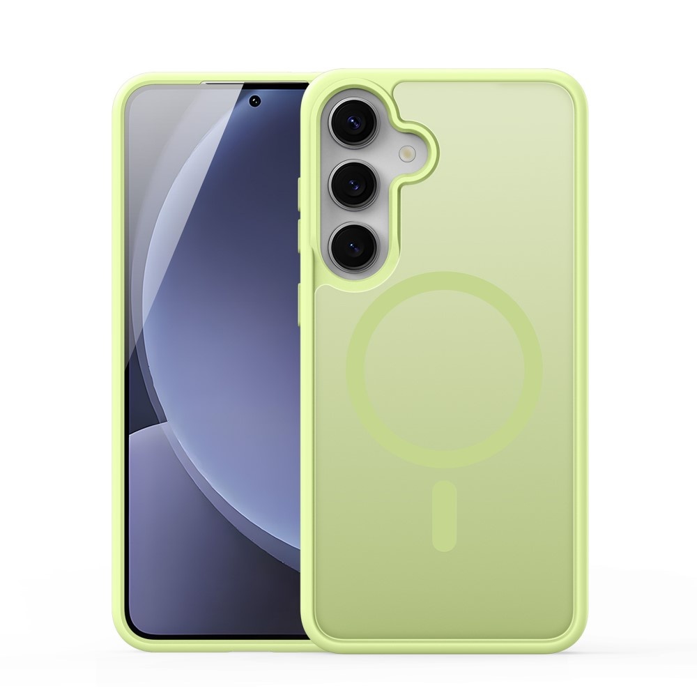 Dux Ducis Yind Samsung Galaxy S25 hoesje - slanke backcover met MagSafe ondersteuning - Lime Groen