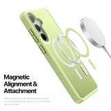 Samsung Galaxy S25 hoesje – slanke backcover met volledige MagSafe ondersteuning - Lime Groen - Model SM-S931