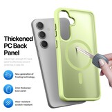 Samsung Galaxy S25 hoesje – slanke backcover met volledige MagSafe ondersteuning - Lime Groen - Model SM-S931