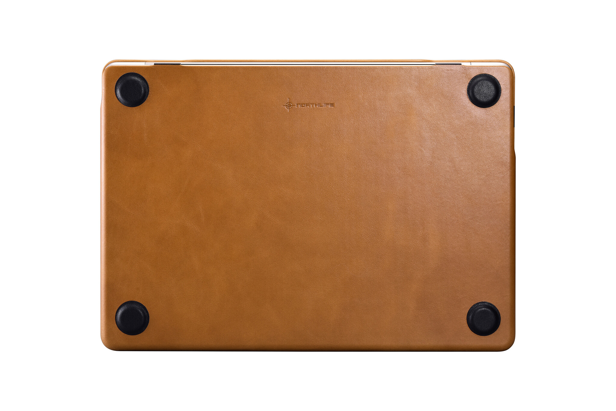 MacBook Air 15 inch (2023-2026) Leren cover hoes - Cognac