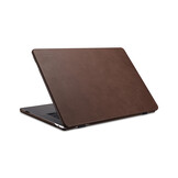 MacBook Air 15 inch (2023-2025) Leren cover hoes - Coffee - Model A2941 / A3114 / A3241
