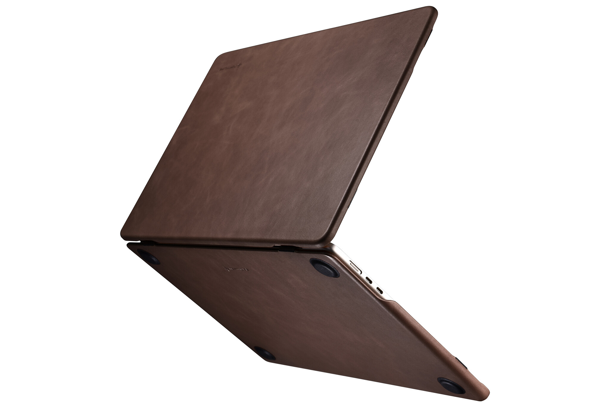 MacBook Air 15 inch (2023-2026) Leren cover hoes - Coffee - Model A2941 / A3114 / A3241
