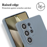 Lunso Samsung Galaxy S25 Ultra Hoesje Flexibel siliconen Backcover - Lavendelgrijs - Model- SM-938