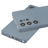 Lunso Samsung Galaxy S25 Ultra Hoesje Flexibel siliconen Backcover - Lavendelgrijs - Model- SM-938