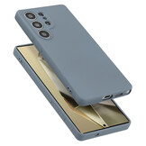 Lunso Samsung Galaxy S25 Ultra Hoesje Flexibel siliconen Backcover - Lavendelgrijs - Model- SM-938