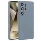 Lunso Samsung Galaxy S25 Ultra Hoesje Flexibel siliconen Backcover - Lavendelgrijs - Model- SM-938