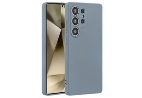 Lunso Samsung Galaxy S25 Ultra hoesje - Flexibel siliconen Backcover - Lavendelgrijs