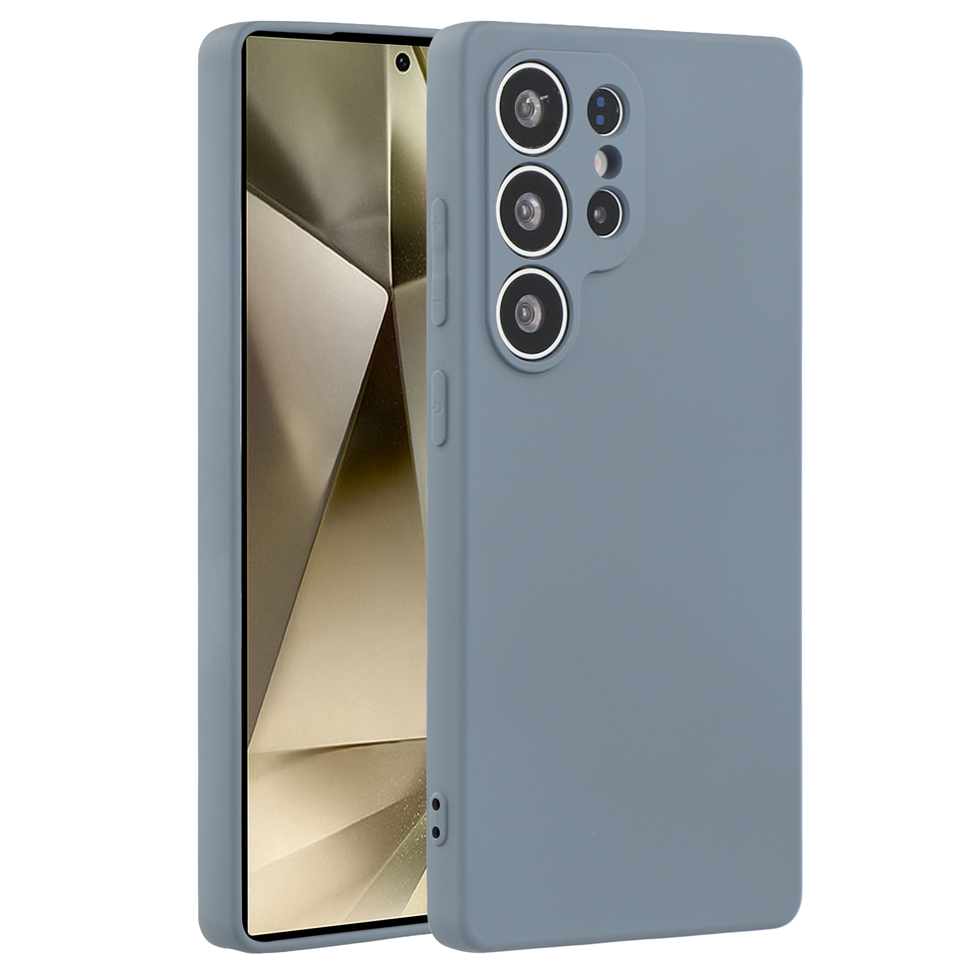 Lunso Samsung Galaxy S25 Ultra Hoesje Flexibel siliconen Backcover - Lavendelgrijs - Model- SM-938