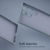 Lunso Samsung Galaxy S25 Ultra Hoesje Flexibel siliconen Backcover - Lavendelgrijs - Model- SM-938