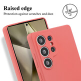 Lunso Samsung Galaxy S25 Ultra Hoesje Flexibel siliconen Backcover -Meidoorn Rood - Model- SM-938