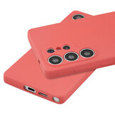 Lunso Samsung Galaxy S25 Ultra Hoesje Flexibel siliconen Backcover -Meidoorn Rood - Model- SM-938