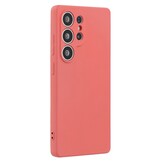 Lunso Samsung Galaxy S25 Ultra Hoesje Flexibel siliconen Backcover -Meidoorn Rood - Model- SM-938