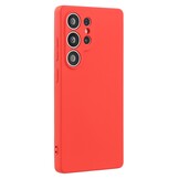 Lunso Samsung Galaxy S25 Ultra Hoesje Flexibel siliconen Backcover - Rood - Model- SM-938
