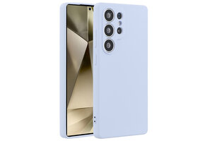 Lunso Samsung Galaxy S25 Ultra hoesje - Flexibel siliconen Backcover - Lichtpaars