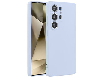 Lunso Samsung Galaxy S25 Ultra hoesje - Flexibel siliconen Backcover - Lichtpaars