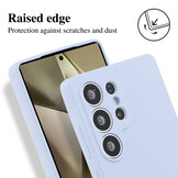 Lunso Samsung Galaxy S25 Ultra Hoesje Flexibel siliconen Backcover - Lichtpaars - Model- SM-938