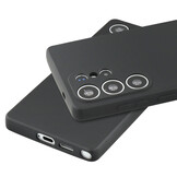 Lunso Samsung Galaxy S25 Ultra Hoesje Flexibel siliconen Backcover -  Zwart - Model- SM-938