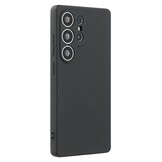 Lunso Samsung Galaxy S25 Ultra Hoesje Flexibel siliconen Backcover -  Zwart - Model- SM-938