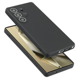 Lunso Samsung Galaxy S25 Ultra Hoesje Flexibel siliconen Backcover -  Zwart - Model- SM-938