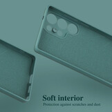 Lunso Samsung Galaxy S25 Ultra Hoesje Flexibel siliconen Backcover -Legergroen - Model- SM-938