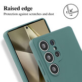 Lunso Samsung Galaxy S25 Ultra Hoesje Flexibel siliconen Backcover -Legergroen - Model- SM-938