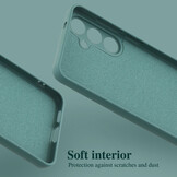 Lunso Samsung Galaxy S25 Hoesje Flexibel siliconen Backcover -Legergroen - Model- SM-931