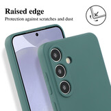Lunso Samsung Galaxy S25 Hoesje Flexibel siliconen Backcover -Legergroen - Model- SM-931