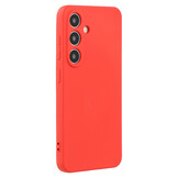 Lunso Samsung Galaxy S25 Hoesje Flexibel siliconen Backcover - Rood - Model- SM-931
