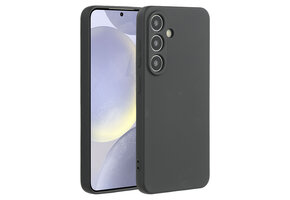 Lunso Samsung Galaxy S25 hoesje - Flexibel siliconen Backcover - Zwart