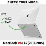 MacBook Pro 13 inch (2012-2015) cover case hoes - Glanzend Transparant - Model A1502 / A1425
